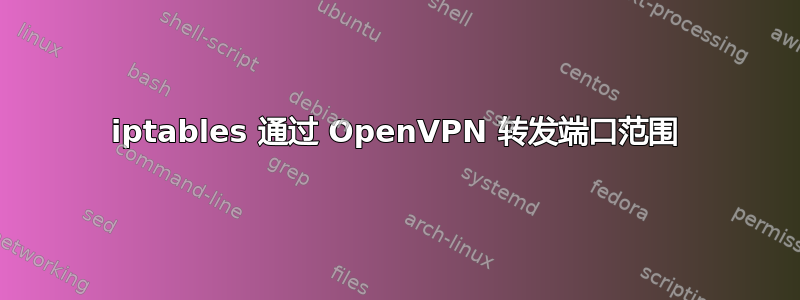 iptables 通过 OpenVPN 转发端口范围