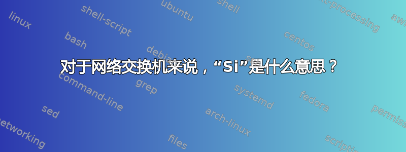 对于网络交换机来说，“Si”是什么意思？