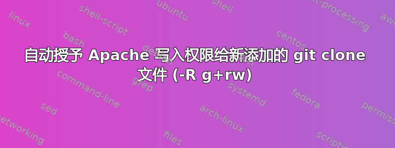 自动授予 Apache 写入权限给新添加的 git clone 文件 (-R g+rw)