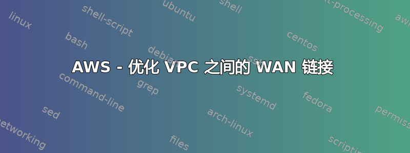 AWS - 优化 VPC 之间的 WAN 链接