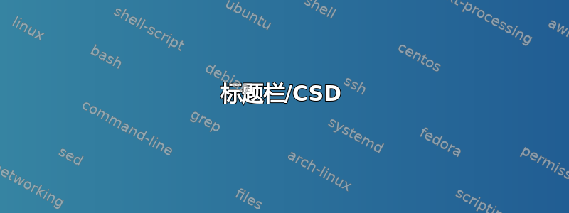 标题栏/CSD