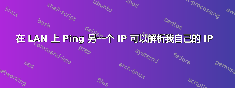 在 LAN 上 Ping 另一个 IP 可以解析我自己的 IP 