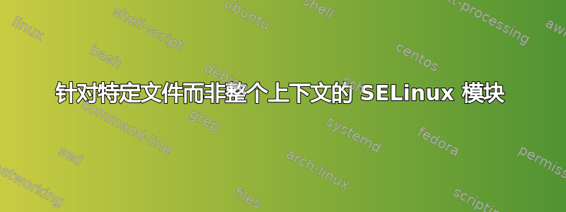 针对特定文件而非整个上下文的 SELinux 模块