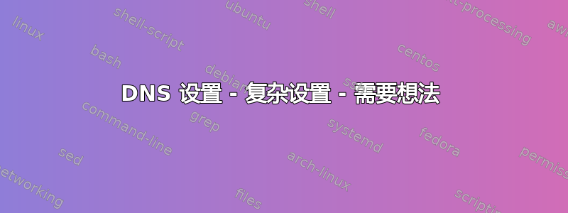 DNS 设置 - 复杂设置 - 需要想法