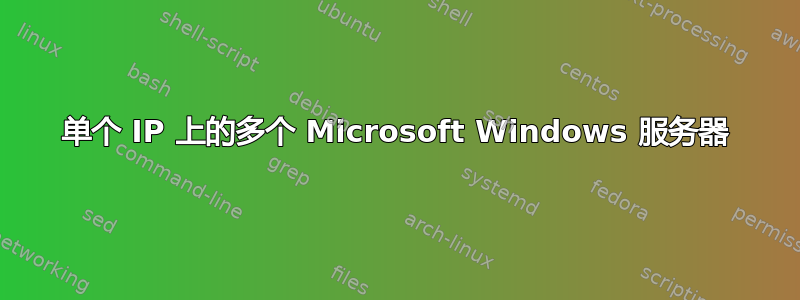 单个 IP 上的多个 Microsoft Windows 服务器