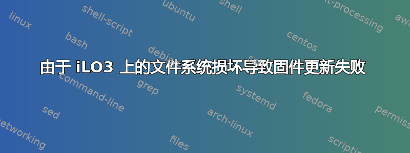 由于 iLO3 上的文件系统损坏导致固件更新失败