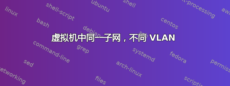 虚拟机中同一子网，不同 VLAN