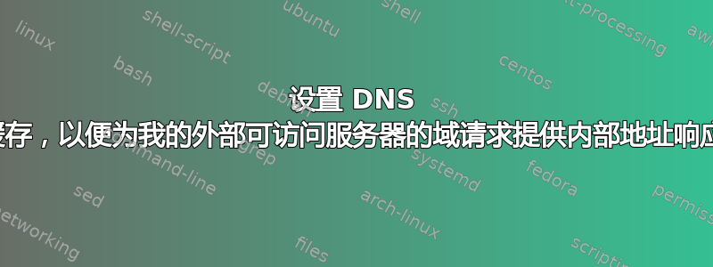 设置 DNS 缓存，以便为我的外部可访问服务器的域请求提供内部地址响应