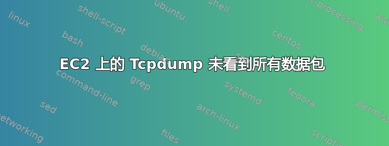 EC2 上的 Tcpdump 未看到所有数据包