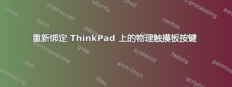 重新绑定 ThinkPad 上的物理触摸板按键