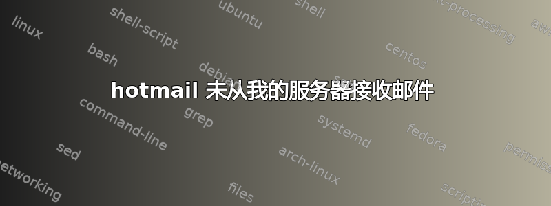 hotmail 未从我的服务器接收邮件