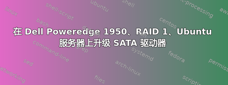 在 Dell Poweredge 1950、RAID 1、Ubuntu 服务器上升级 SATA 驱动器