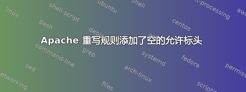 Apache 重写规则添加了空的允许标头