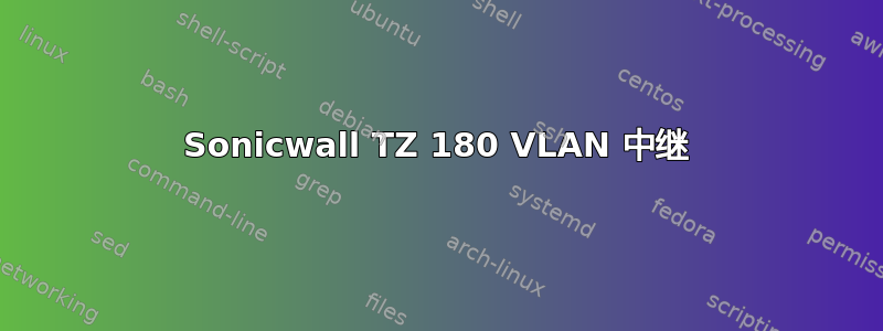 Sonicwall TZ 180 VLAN 中继