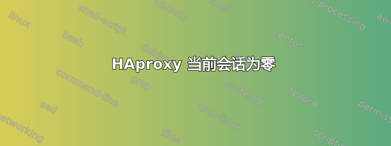 HAproxy 当前会话为零