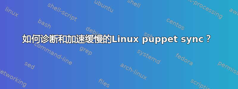 如何诊断和加速缓慢的Linux puppet sync？