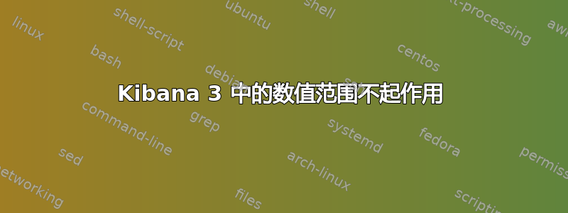 Kibana 3 中的数值范围不起作用