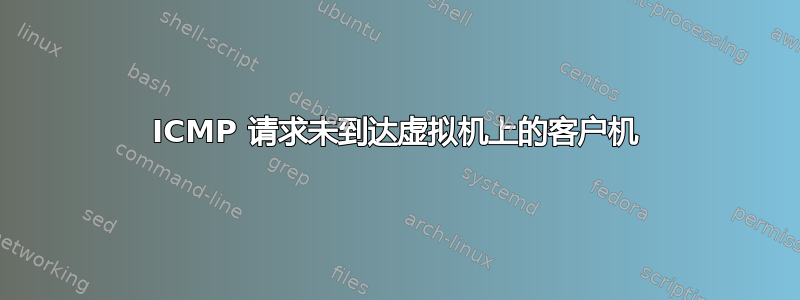 ICMP 请求未到达虚拟机上的客户机