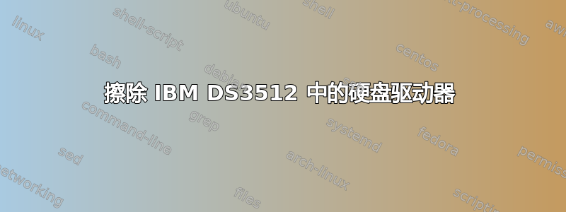 擦除 IBM DS3512 中的硬盘驱动器