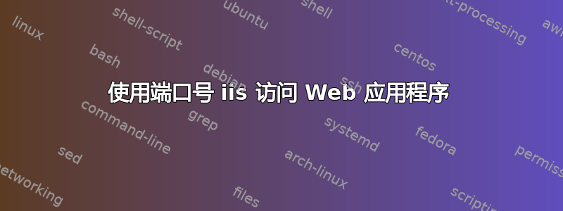 使用端口号 iis 访问 Web 应用程序