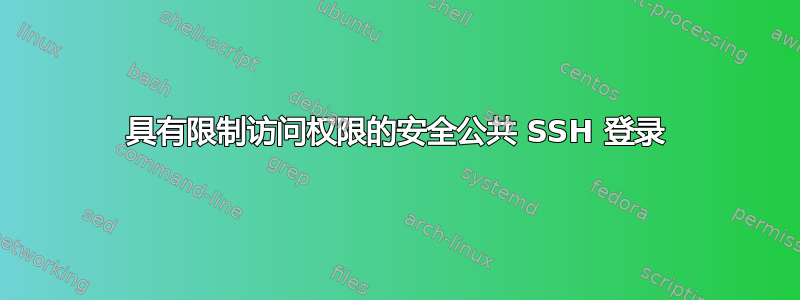 具有限制访问权限的安全公共 SSH 登录