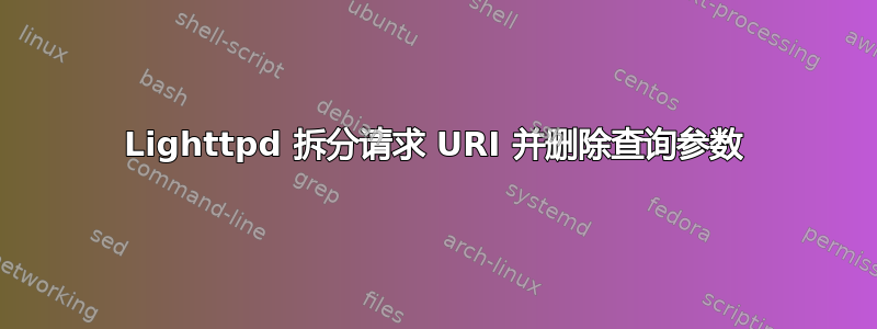 Lighttpd 拆分请求 URI 并删除查询参数