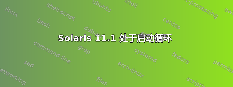 Solaris 11.1 处于启动循环