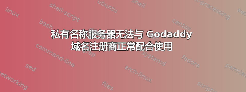 私有名称服务器无法与 Godaddy 域名注册商正常配合使用