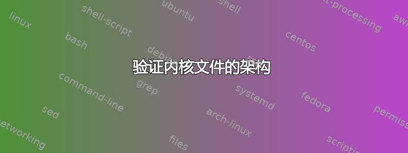 验证内核文件的架构