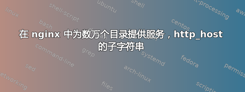 在 nginx 中为数万个目录提供服务，http_host 的子字符串