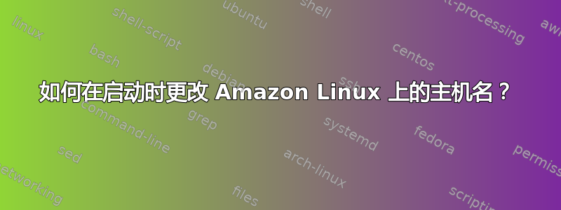 如何在启动时更改 Amazon Linux 上的主机名？