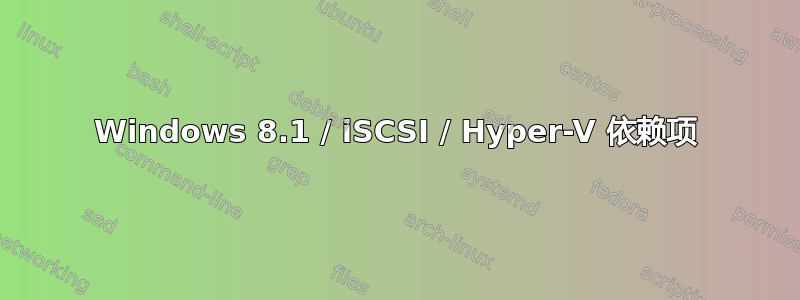 Windows 8.1 / iSCSI / Hyper-V 依赖项