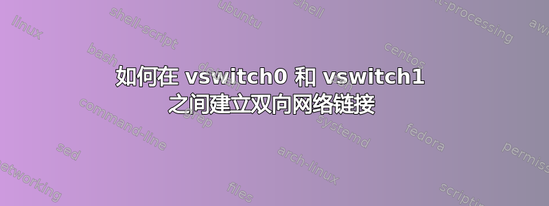 如何在 vswitch0 和 vswitch1 之间建立双向网络链接