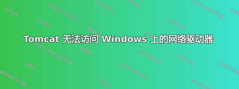 Tomcat 无法访问 Windows 上的网络驱动器