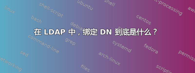 在 LDAP 中，绑定 DN 到底是什么？