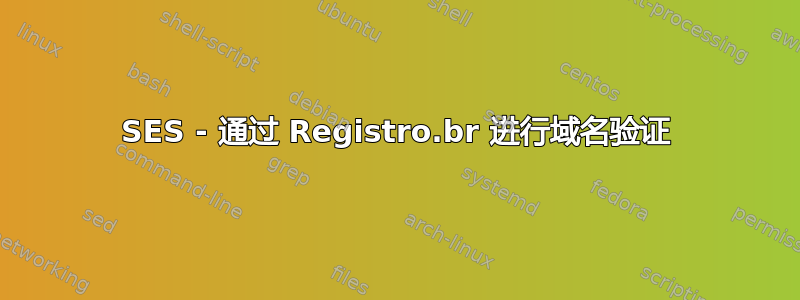 SES - 通过 Registro.br 进行域名验证