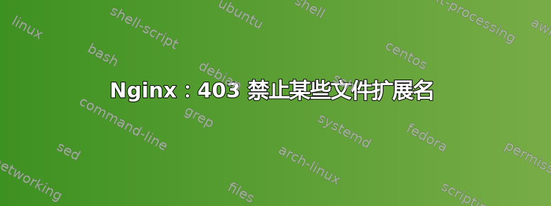 Nginx：403 禁止某些文件扩展名