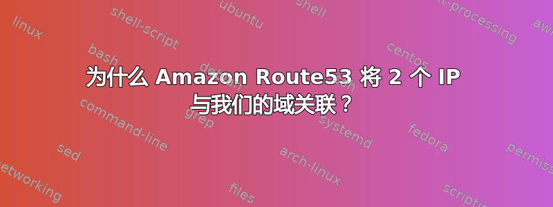 为什么 Amazon Route53 将 2 个 IP 与我们的域关联？