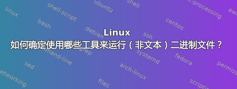 Linux 如何确定使用哪些工具来运行（非文本）二进制文件？