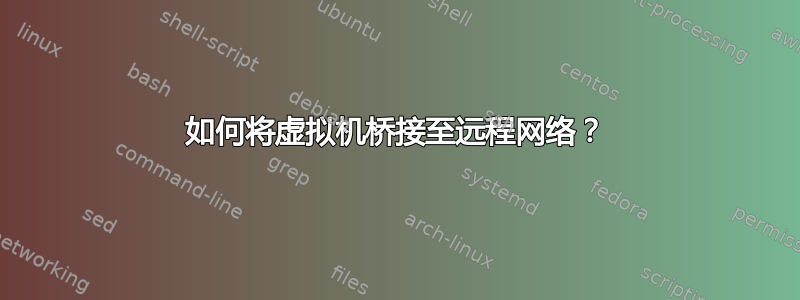 如何将虚拟机桥接至远程网络？