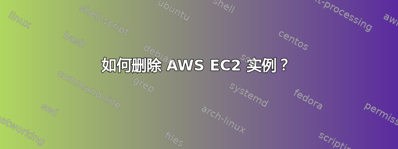 如何删除 AWS EC2 实例？