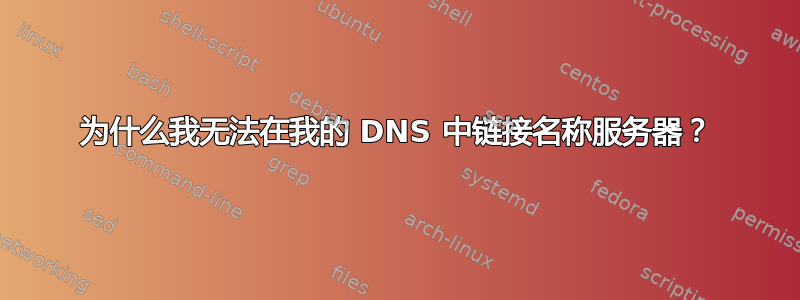 为什么我无法在我的 DNS 中链接名称服务器？