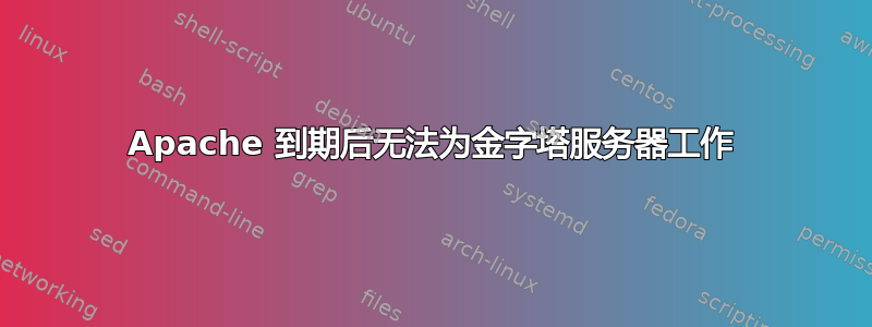 Apache 到期后无法为金字塔服务器工作