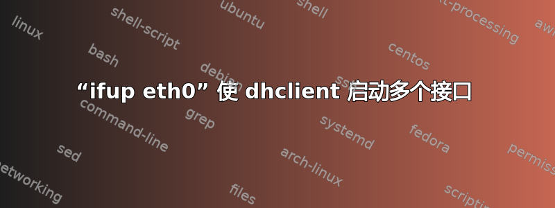 “ifup eth0” 使 dhclient 启动多个接口