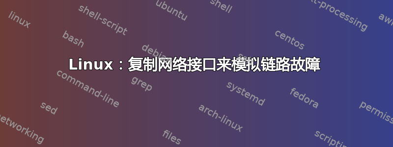 Linux：复制网络接口来模拟链路故障