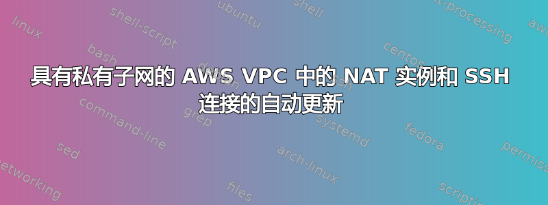 具有私有子网的 AWS VPC 中的 NAT 实例和 SSH 连接的自动更新