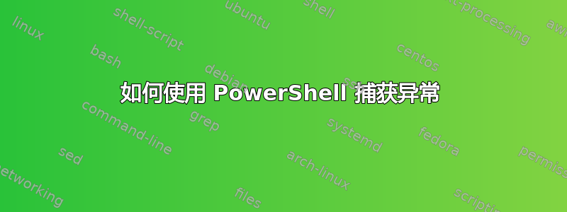 如何使用 PowerShell 捕获异常