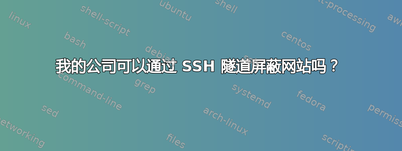 我的公司可以通过 SSH 隧道屏蔽网站吗？