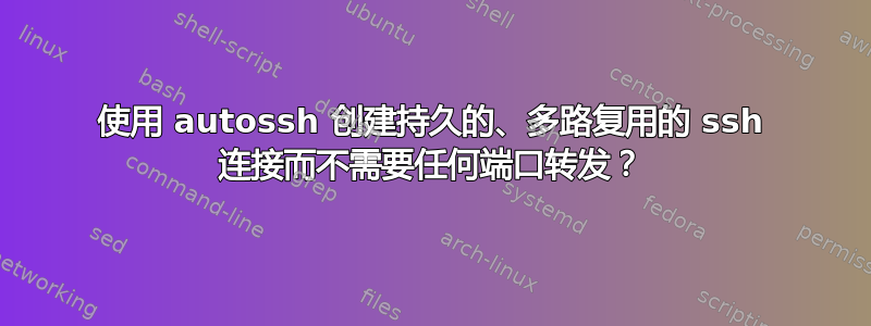 使用 autossh 创建持久的、多路复用的 ssh 连接而不需要任何端口转发？