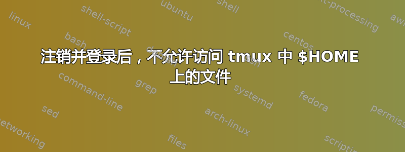 注销并登录后，不允许访问 tmux 中 $HOME 上的文件